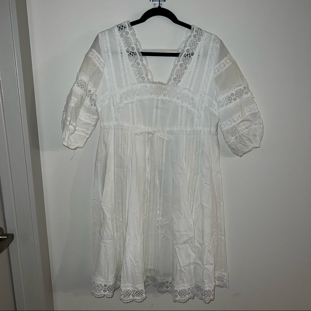 Adorable white lace dress